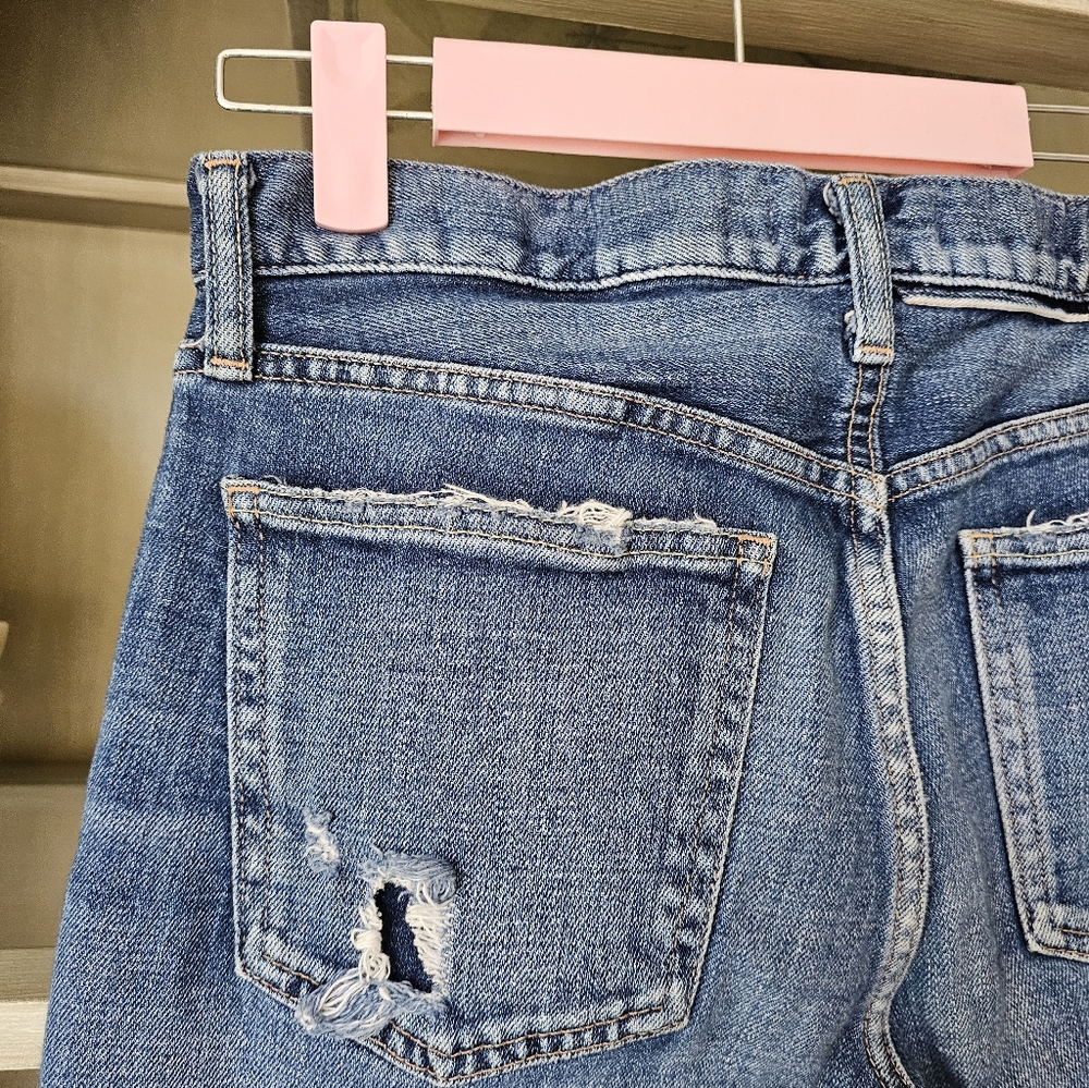 MOUSSY VINTAGE Howa distressed cropped raw hem Jeans - Picture 7 of 10